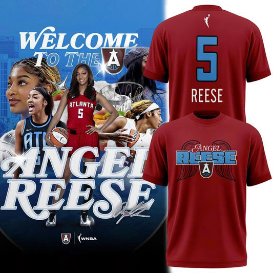 Atlanta Dream Angel Reese Dream Red Draft T-Shirt - Limited Edition