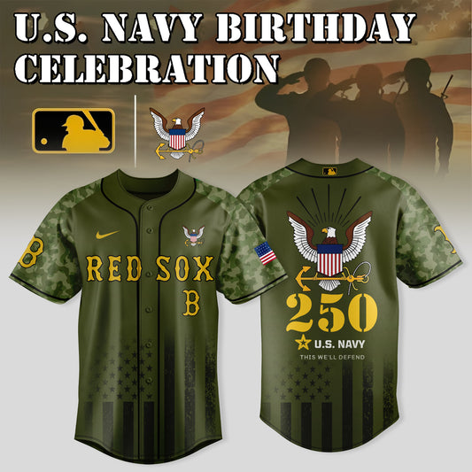 U.S. Navy 250th Anniversary Boston Red Sox Jersey