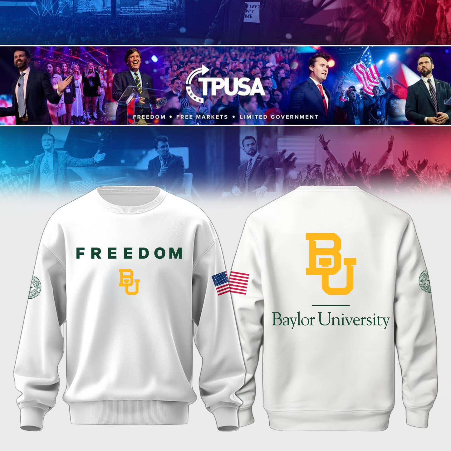 Baylor University Freedom Sweater