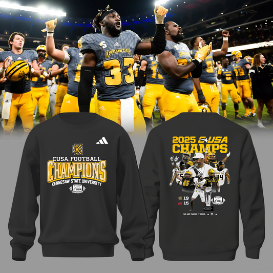 2025 CUSA Championship Champion - Kennesaw State Football Owls Sweater v3