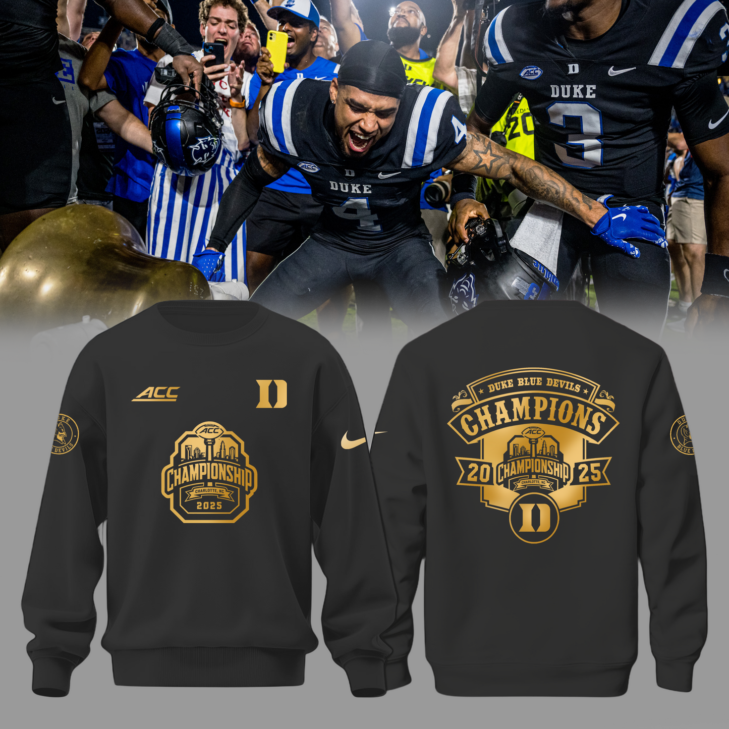 Duke Blue Devils Limited 2025 ACC Champion Edition Sweater v4
