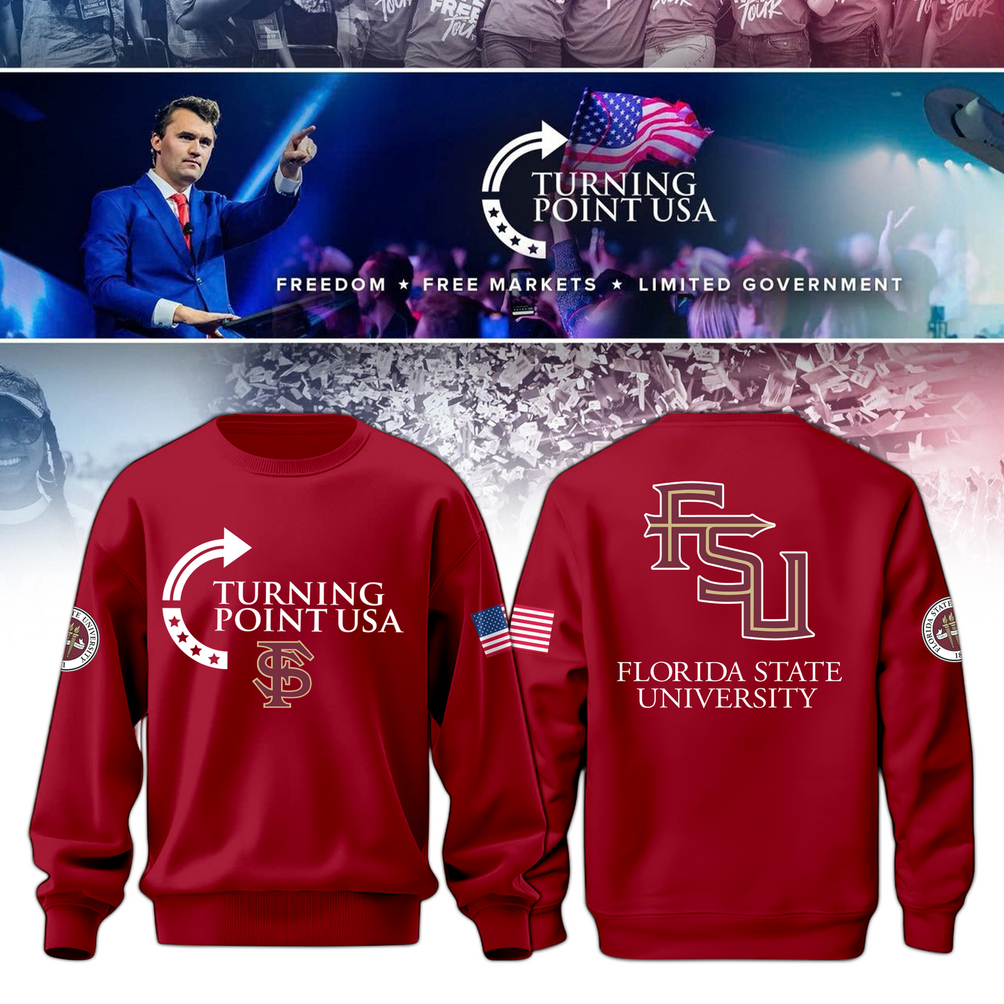 FSU - Florida State University x Freedom Sweatshirt
