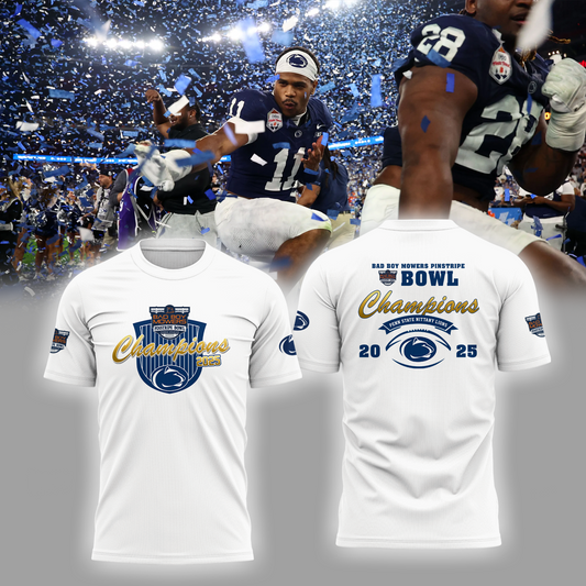 Penn State – BAD BOY MOWERS PINSTRIPE BOWL Champions T-shirt