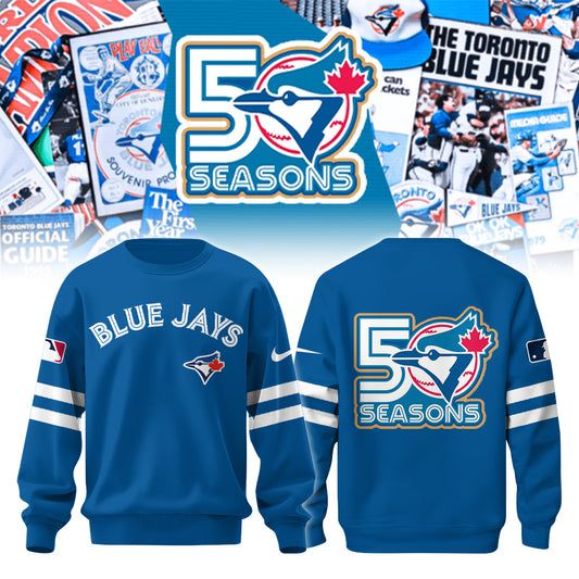 Toronto Blue Jays x 50th Anniversary Commemorative Sweatshirt Blue | Limited Edition