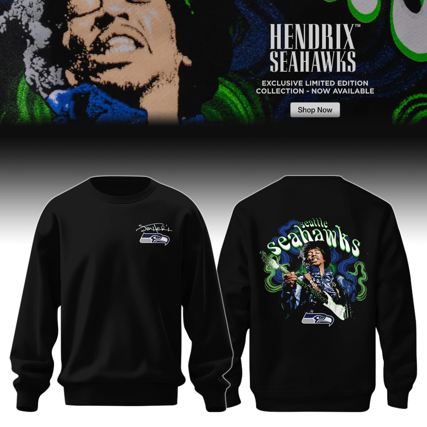 .Seahawks Collection x Jimi Hendrix™ Limited Sweatshirt