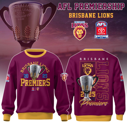 .    Brisbane Lions - AFL 2025 Champions Sweatshirt Ver 2