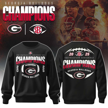 Georgia Football x Sec Champions 2025 Sweatshirt Limited Edition