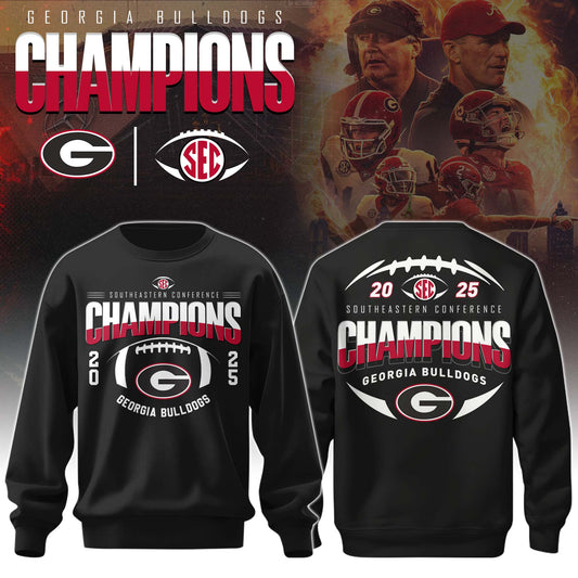 Georgia Football x Sec Champions 2025 Sweatshirt Limited Edition