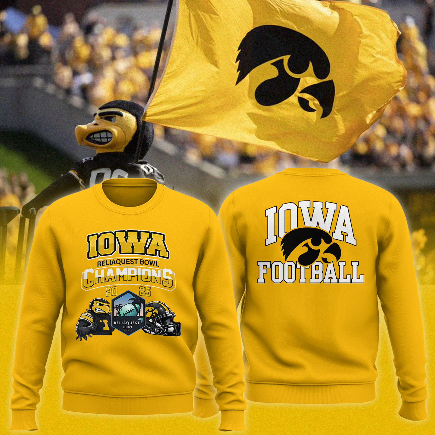 Iowa Hawkeyes - 40th RELIAQUEST BOWL Champion Sweater