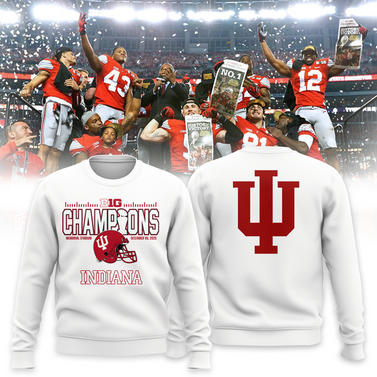 Indiana Hoosiers - Limited 2025 Big Ten Champion Sweater v4