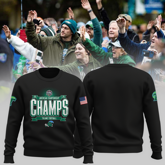 2025 American Football Championship - Tulane Green Wave Sweater v1