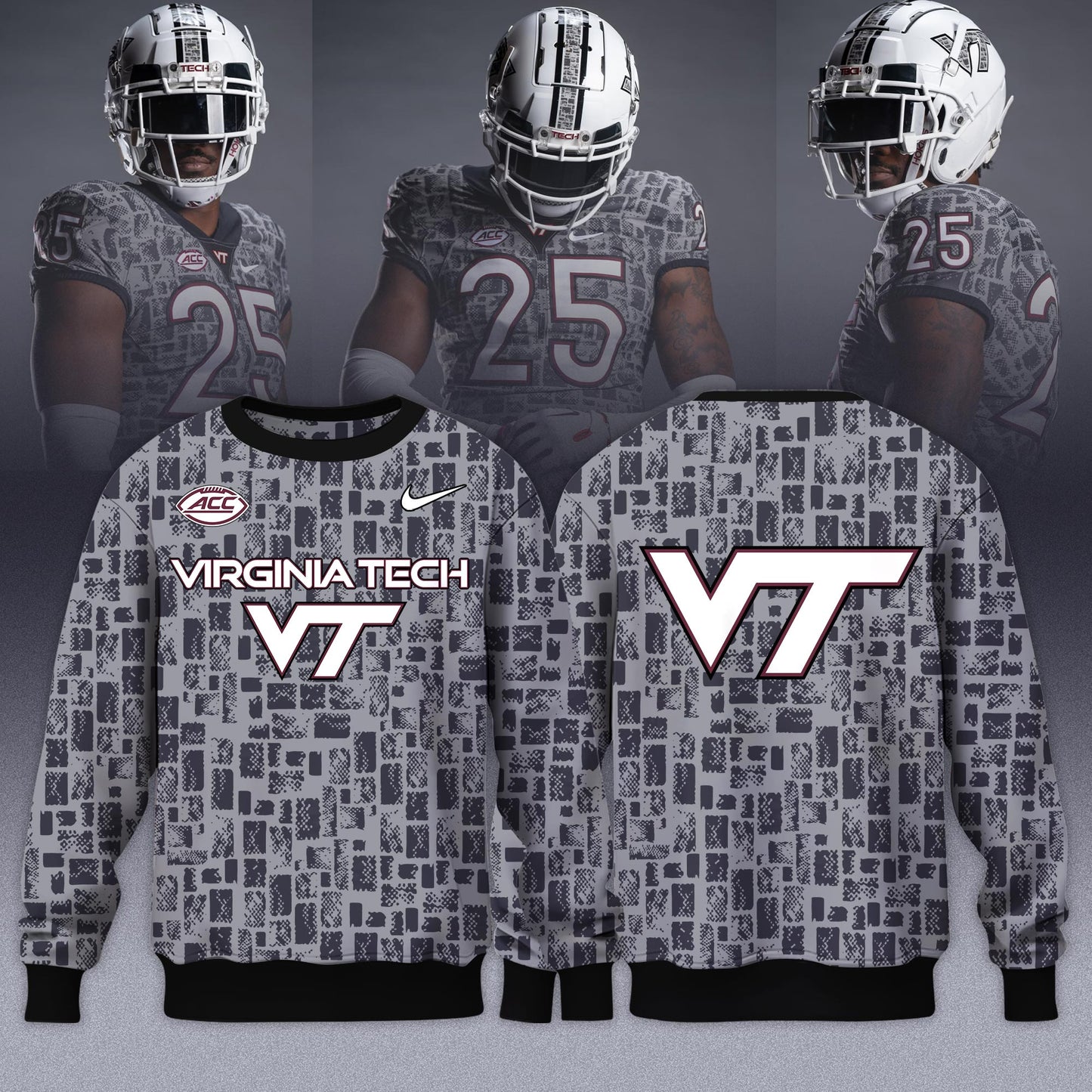 Virginia Tech Hokies 2025 Gray Camo Limited Edition Sweatshirt