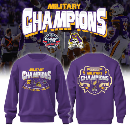 _ ECU Football NCAA Military Bowl CHAMPIONS 2025 Sweatshirt V1