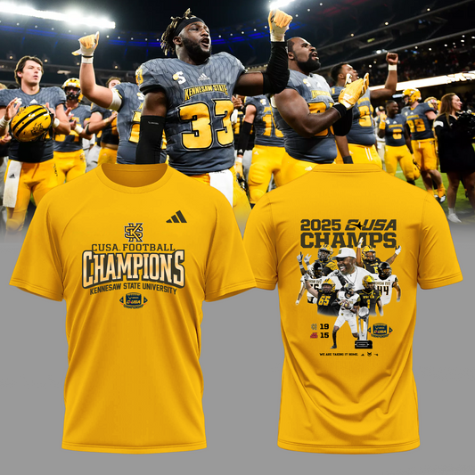 2025 CUSA Championship Champion - Kennesaw State Football Owls T-Shirt v1