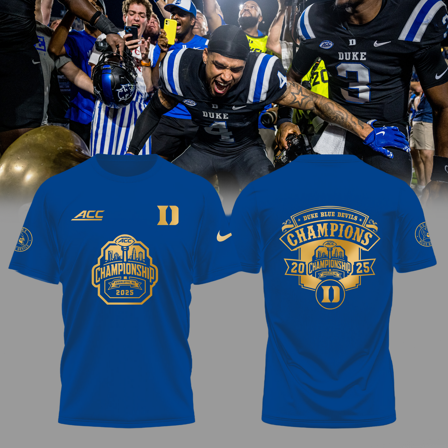 Duke Blue Devils Limited 2025 ACC Champion Edition T-Shirt v3