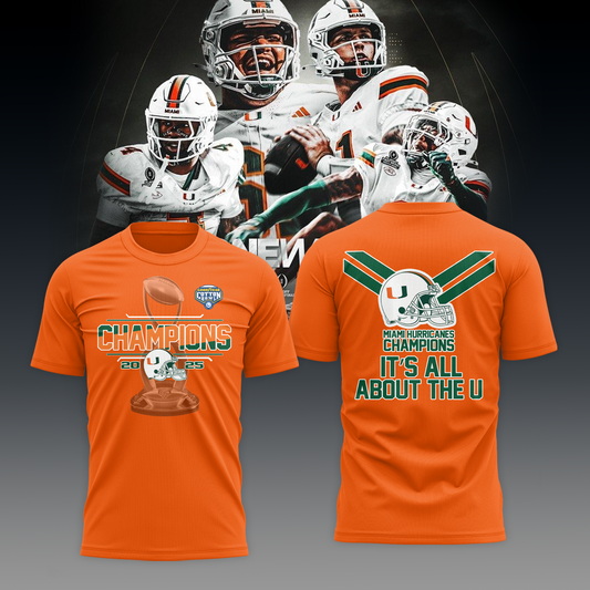 Miami Hurricanes - 2025 GOODYEAR COTTON BOWL CLASSIC Champion Shirt