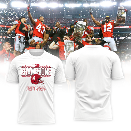 Indiana Hoosiers - Limited 2025 Big Ten Champion T-Shirt v1