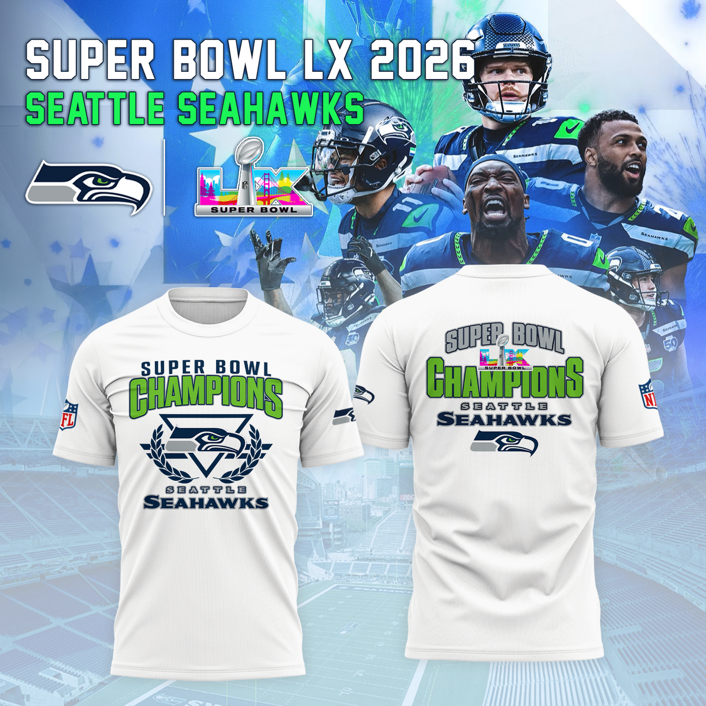 Seattle Seahawks - Champions Super Bowl LX