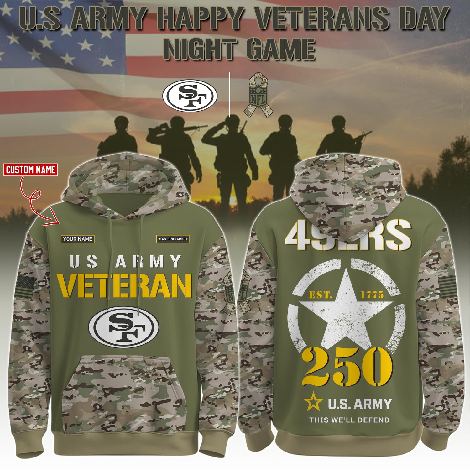 .SF-Army 250th Birthday Limited Editions Hoodie