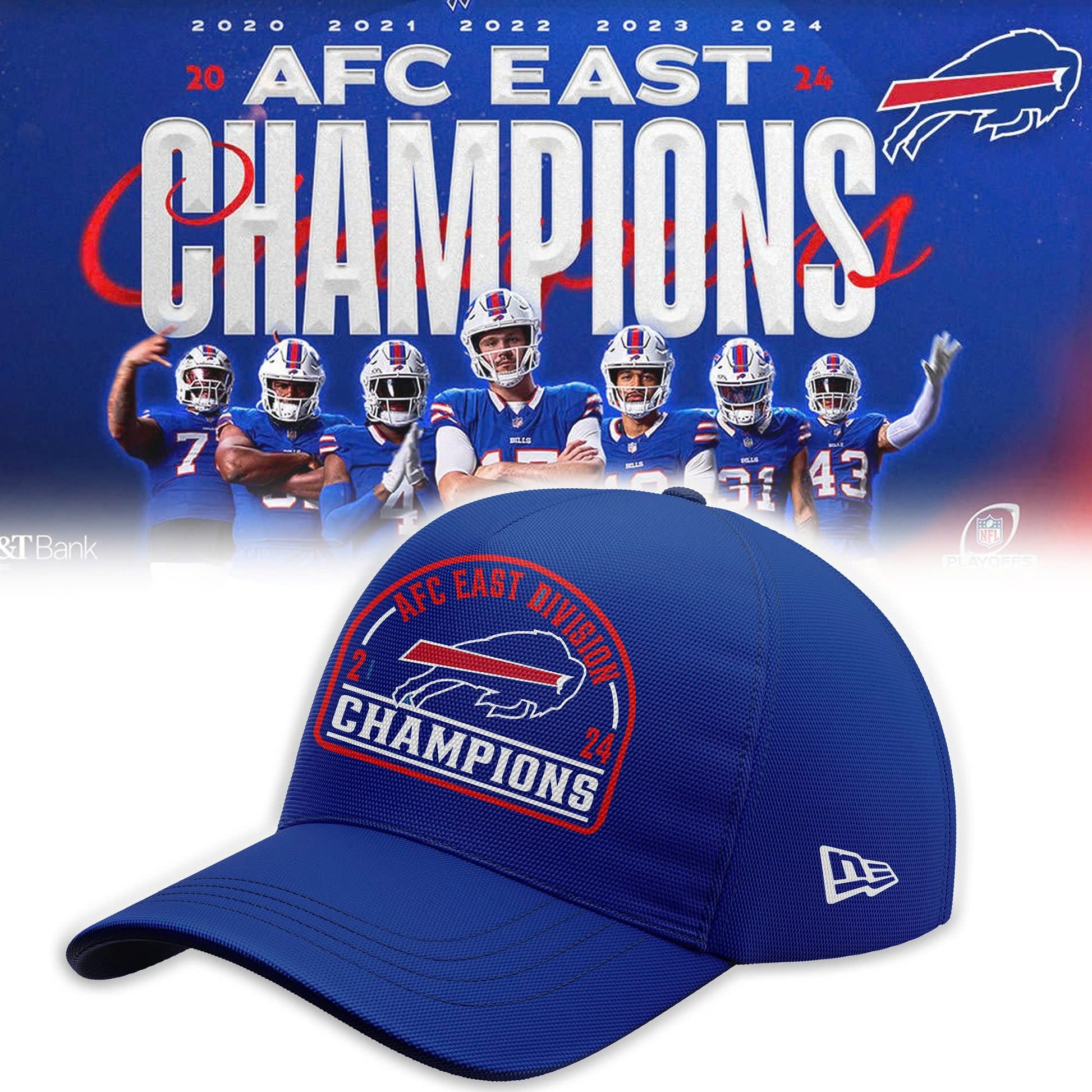 _   Buffalo Bills 2024 AFC East Champions Fleece Hoodie | Cap | Jogger