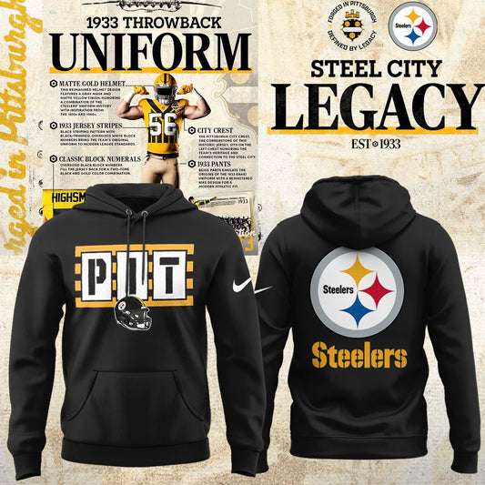 .Pittsburgh Steelers DK Metcalf  Gold Alternate 1933 Throwback Game Hoodie