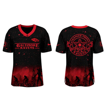 Adult Baltimore Ravens x Stranger Things Combo Jersey | Jogger | Cap