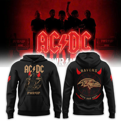 Baltimore Ravens Football Helmet PWR UP US Tour 2025 Hoodie v2