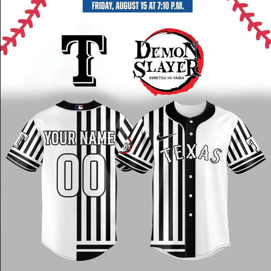 ,,,,Texas Rangers _  Limited Edition Demon Slayer Jersey 2025 (Custom Name &amp; Number)