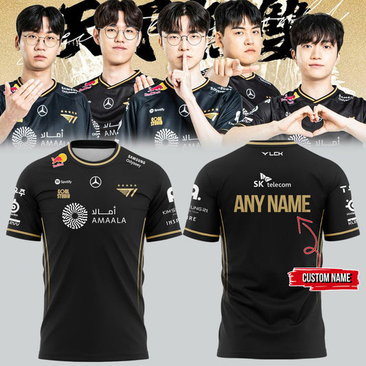 2025 Limited Edition T1 LoL World Champions Combo T-Shirt Custom Name
