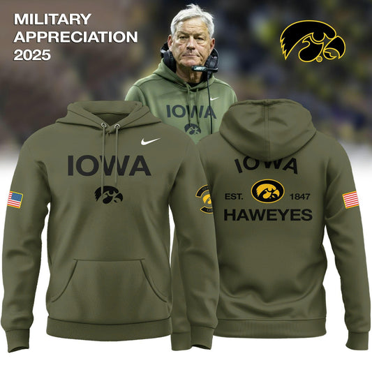 Iowa Hawkeyes Military Appreciation 2025 Special Hoodie