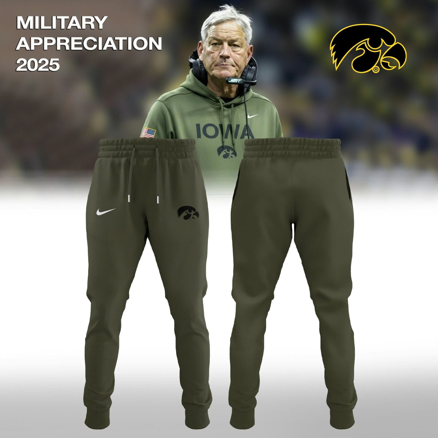 Iowa Hawkeyes Military Appreciation 2025 Special Hoodie