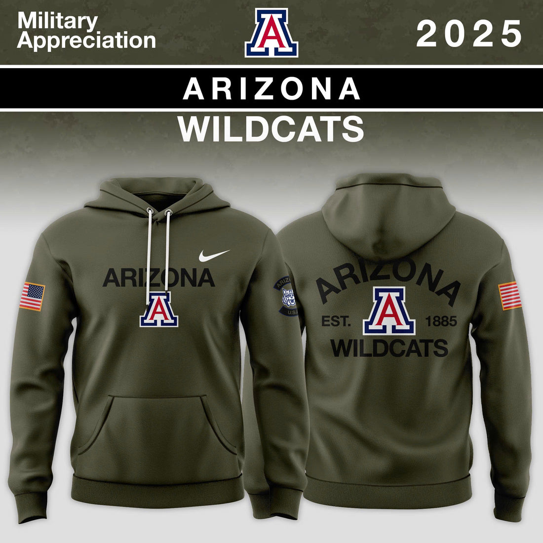 Big 12 Conference Teams 2025 Military Appreciation Limited Edition Hoodie