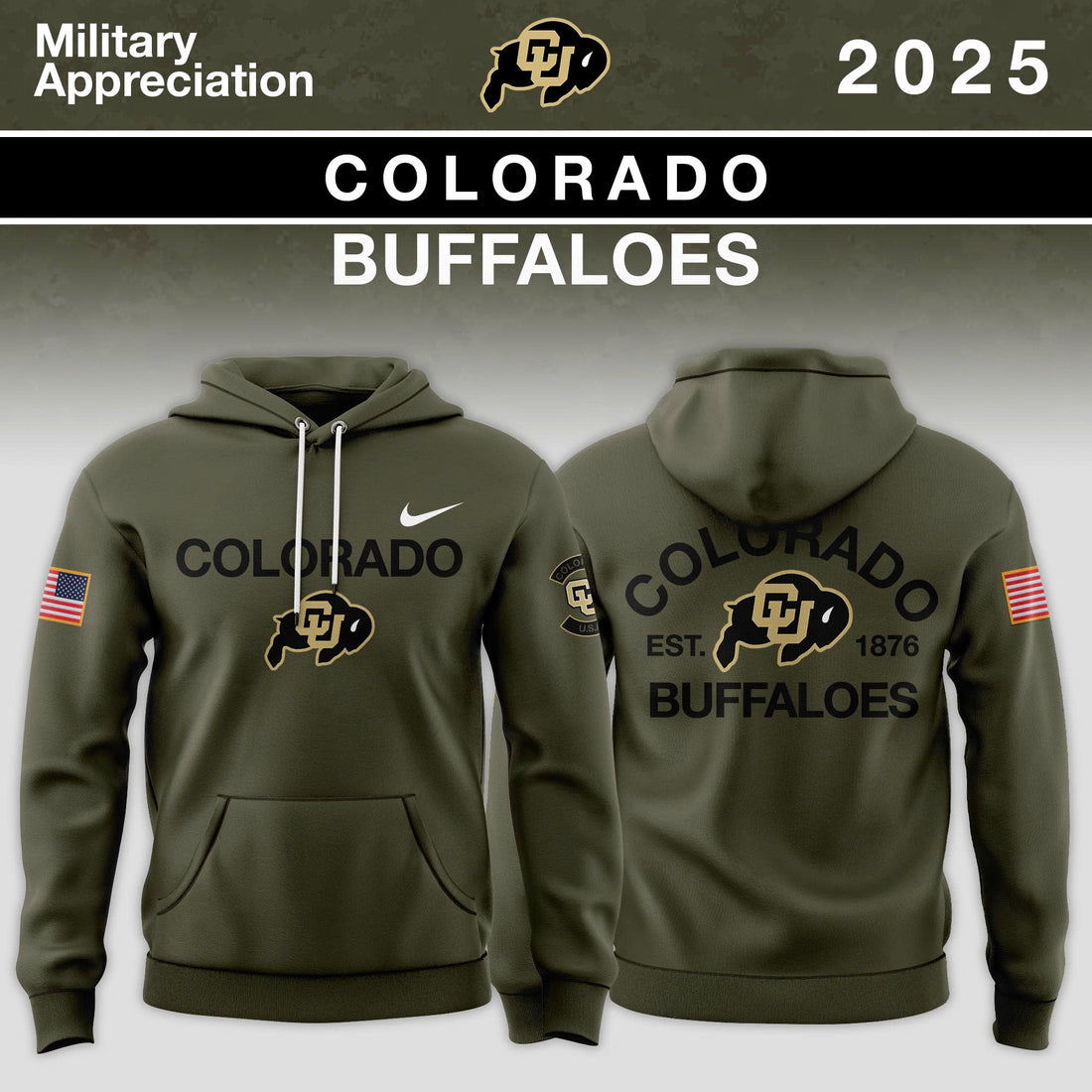 Big 12 Conference Teams 2025 Military Appreciation Limited Edition Hoodie