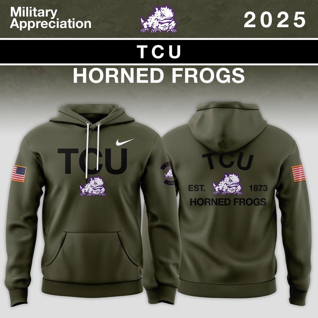 Big 12 Conference Teams 2025 Military Appreciation Limited Edition Hoodie