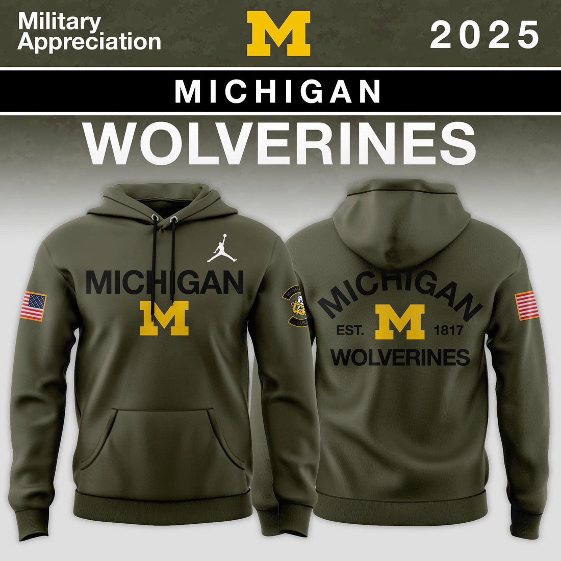 Big Ten Conference Teams 2025 Military Appreciation Limited Edition Hoodie