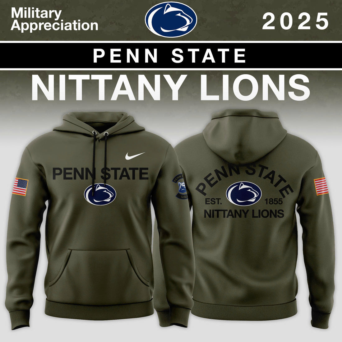 Big Ten Conference Teams 2025 Military Appreciation Limited Edition Hoodie