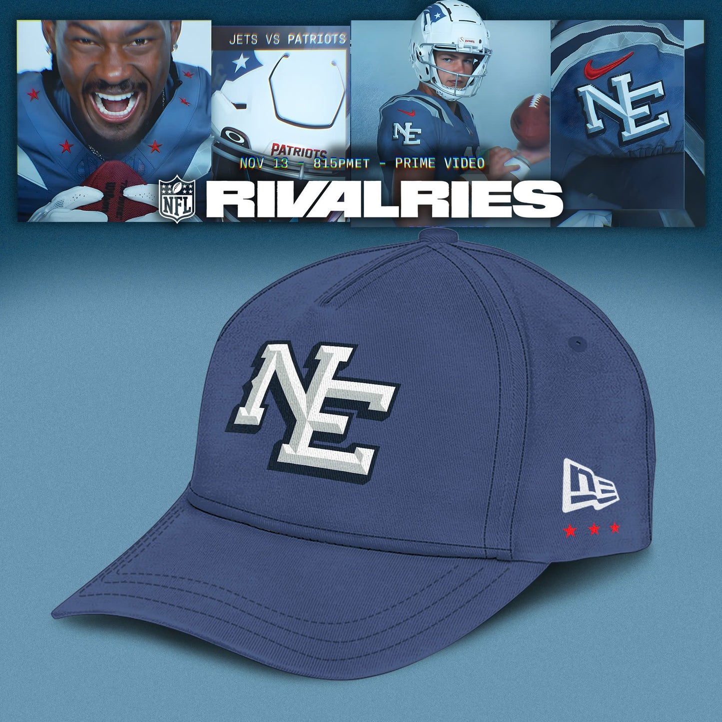 _New England Patriots 2025 Rivalries Nor’Easter Storm Blue Sweatshirt