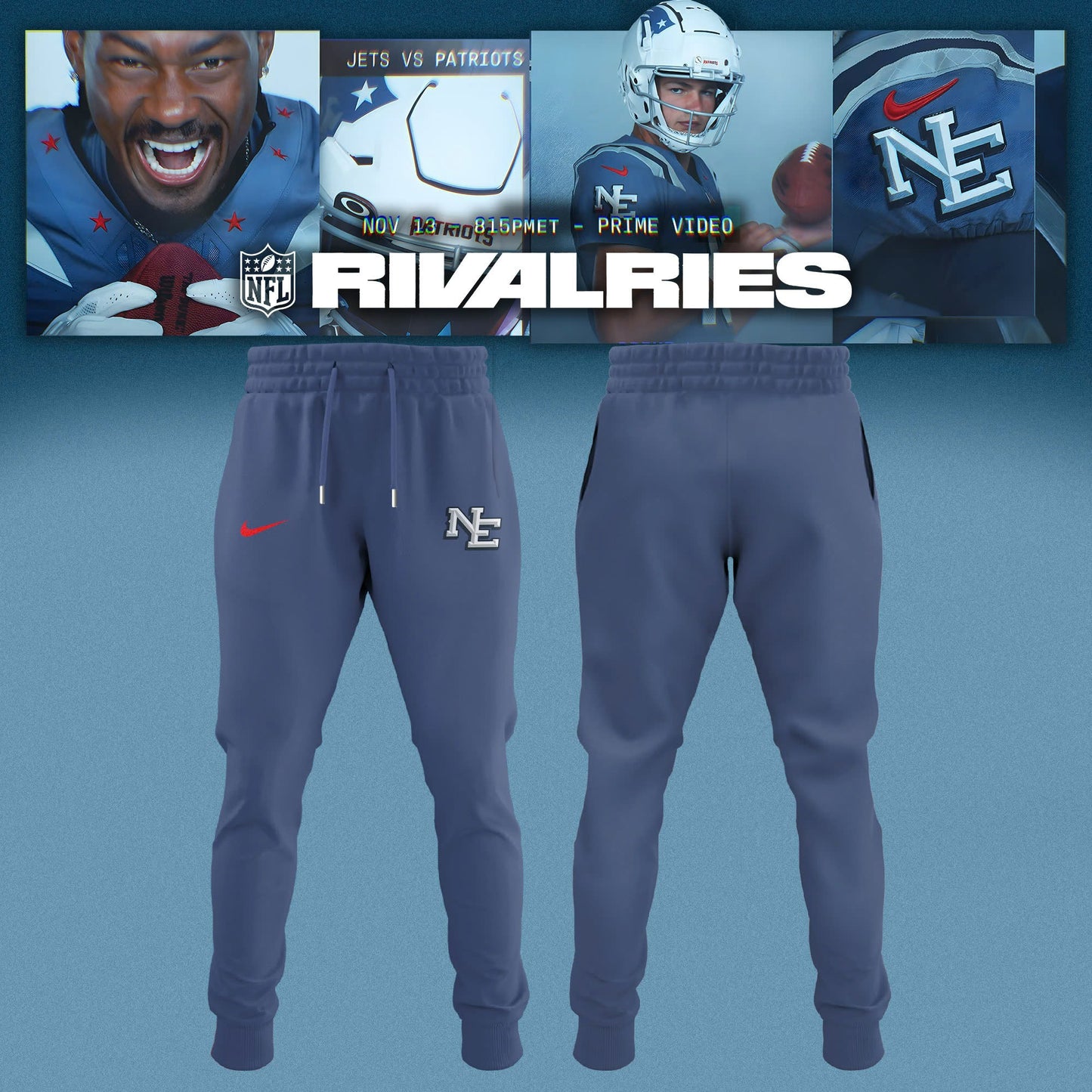 _New England Patriots 2025 Rivalries Nor’Easter Storm Blue Sweatshirt