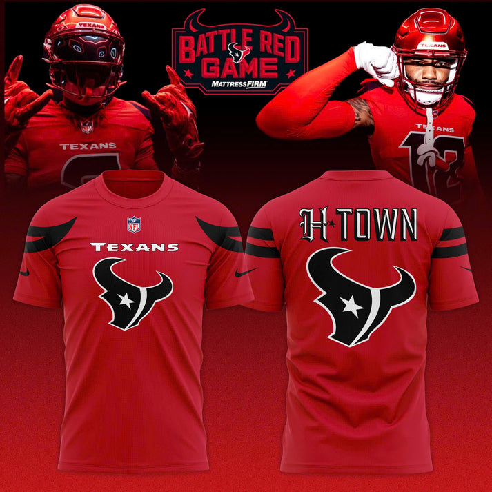_ Houston Texans Battle Red Game Limited Edition T-shirt