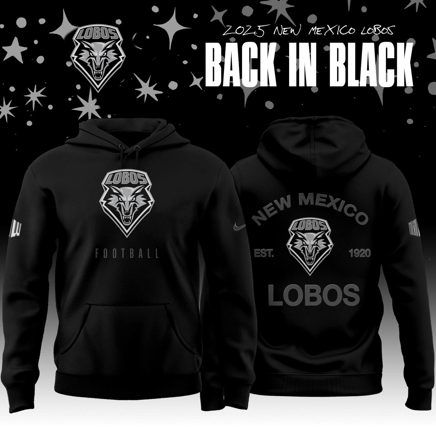 _ New Mexico Lobos Back In Black 2025 Special Edition Hoodie