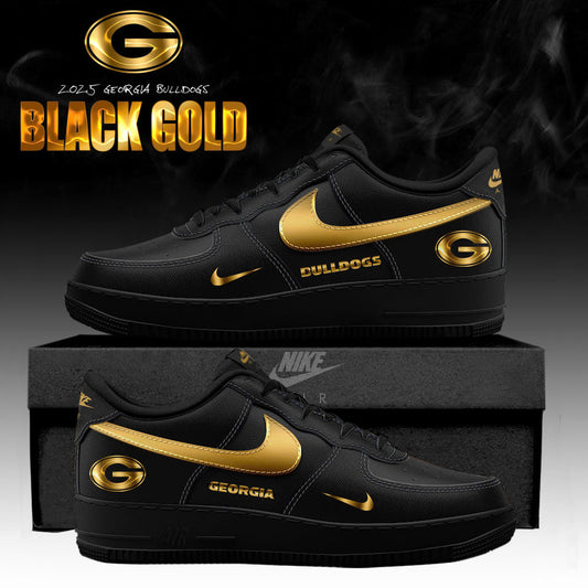 "Free Shipping" - Georgia Bulldogs ‘Black Gold’ 2025 Special Edition AF1 Sneakers
