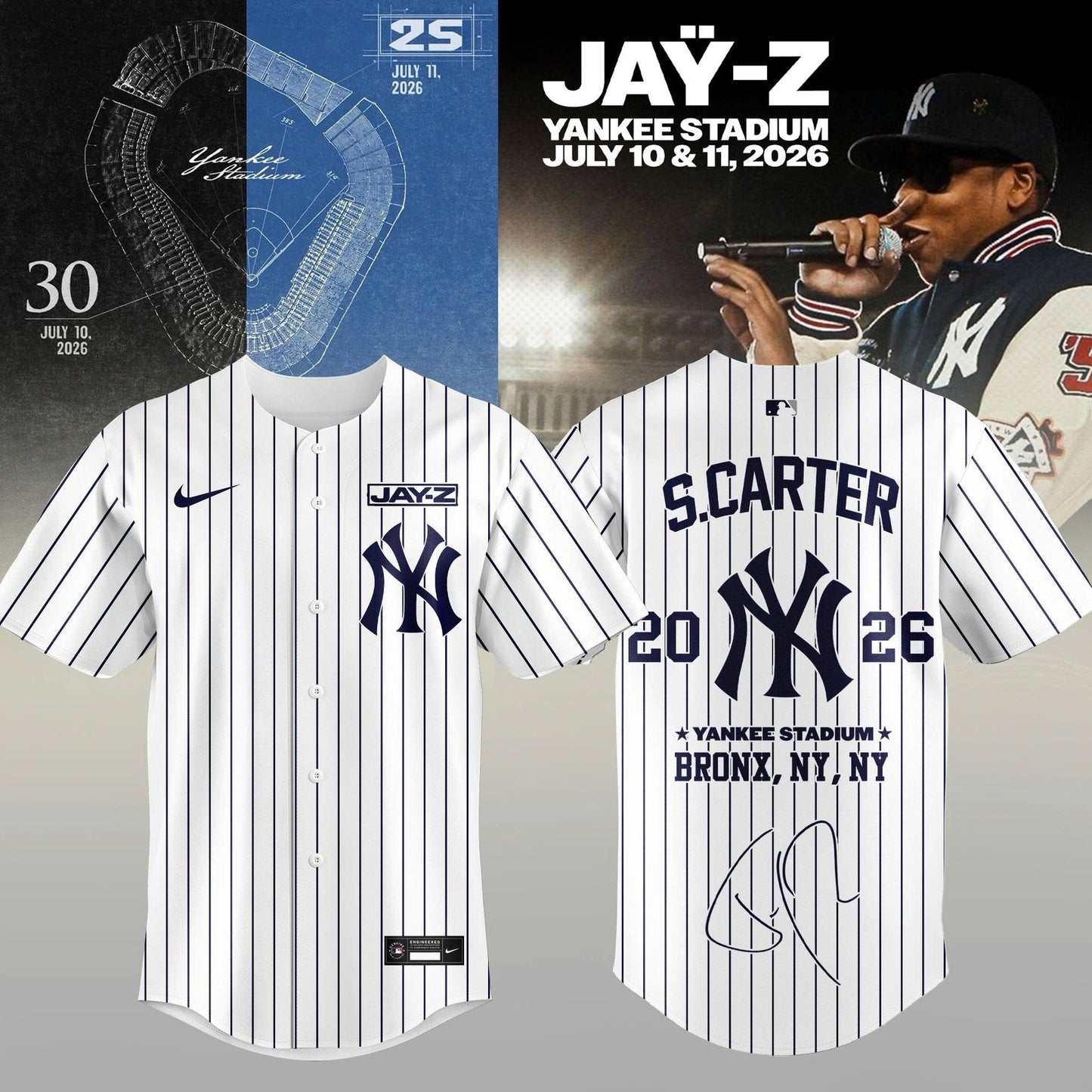 New York Yankees x Jay-Z Hometown Show 2026 Limited Edition Jersey