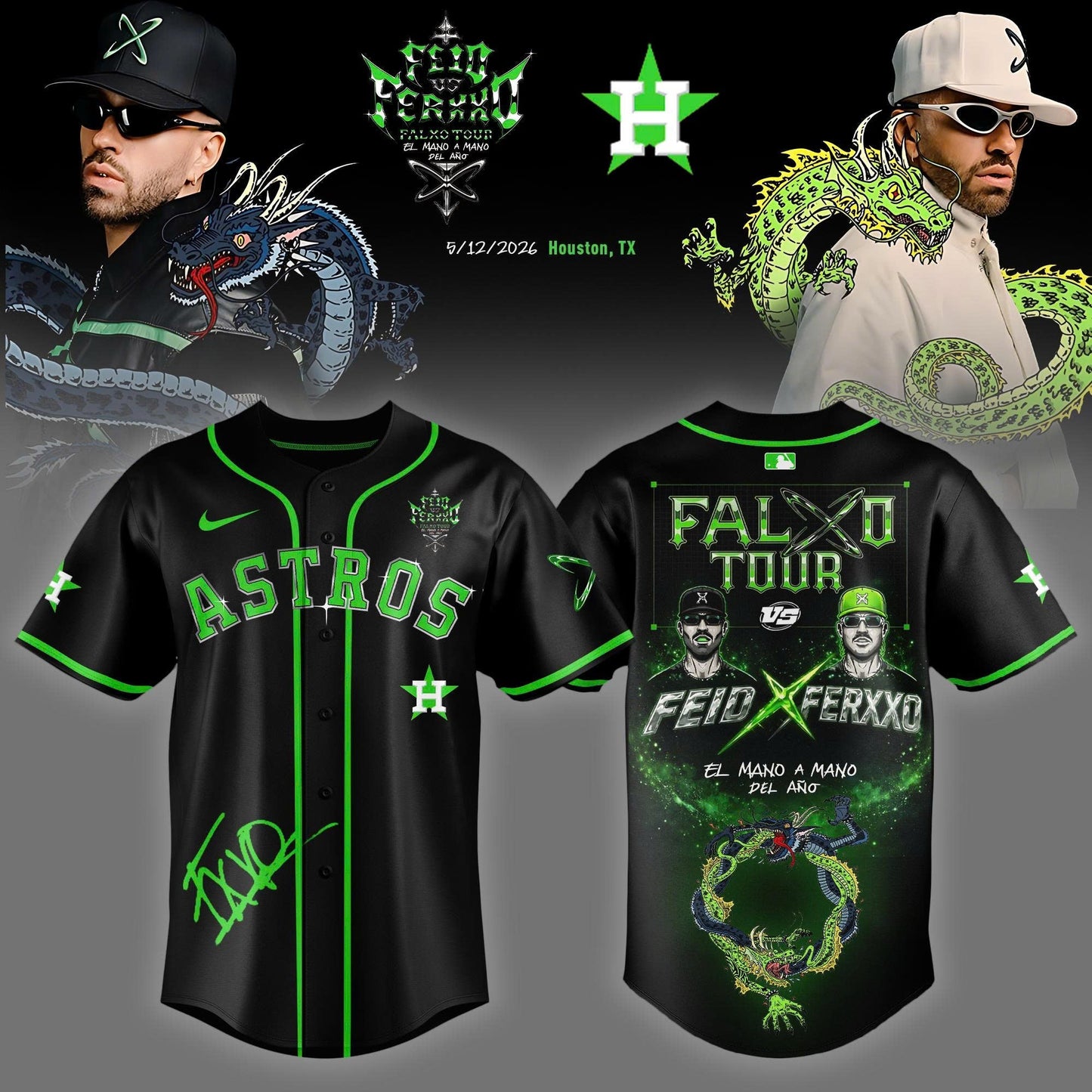 Houston Astros x FEID “Falxo Tour 2026” Limited Edition Jersey