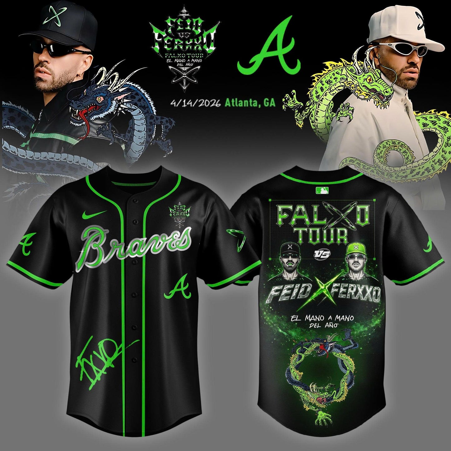 Atlanta Braves x FEID “Falxo Tour 2026” Limited Edition Jersey