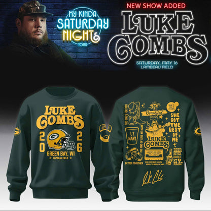 Green Bay Packers x LC My Kinda Saturday Night Tour 2026 Limited Editions Sweatshirt