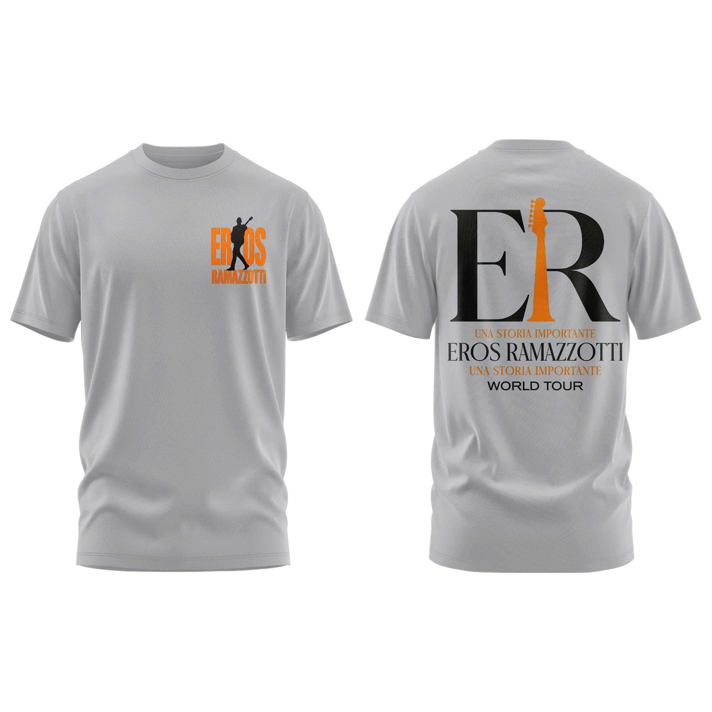 Eros Ramazzotti UNA STORIA IMPORTANTE WORLD TOUR 2026 Limited Edition Grey Tshirt