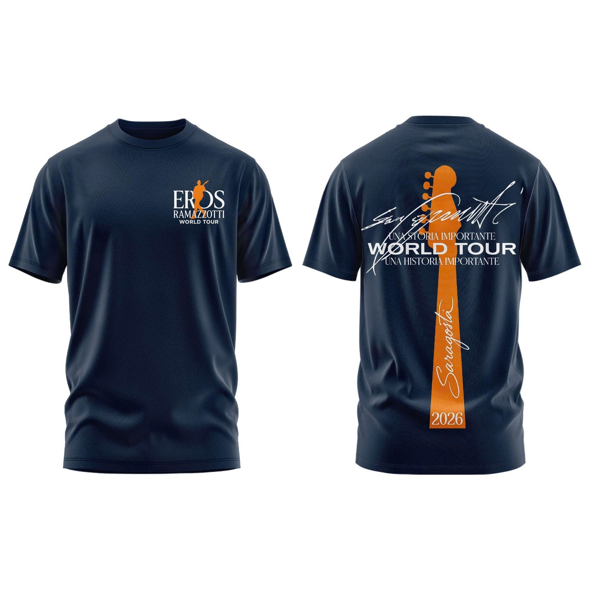 Eros Ramazzotti UNA STORIA IMPORTANTE WORLD TOUR 2026 Limited Edition Royal Tshirt